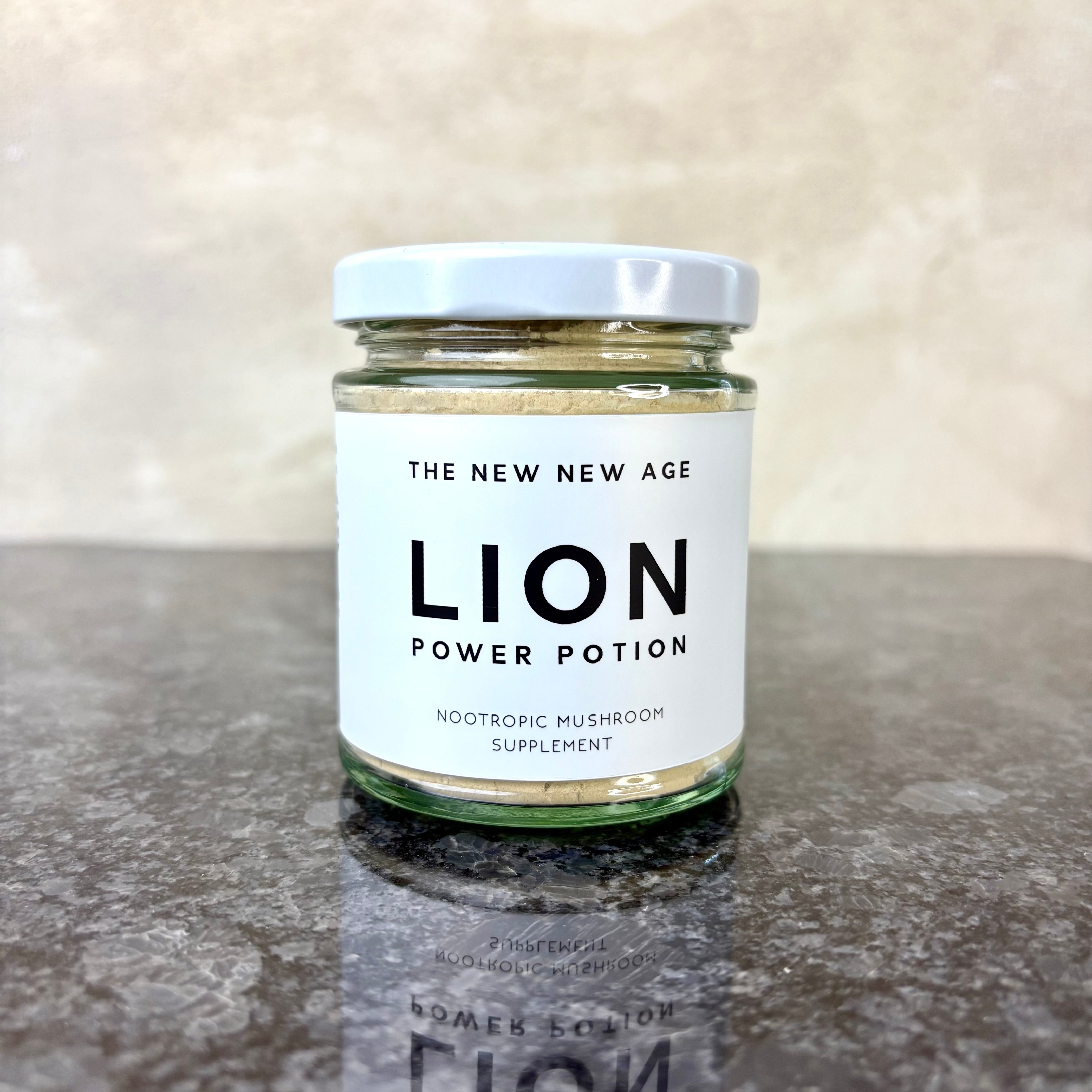 Lion Power potion nootropic mushroom supplement by The New New Age