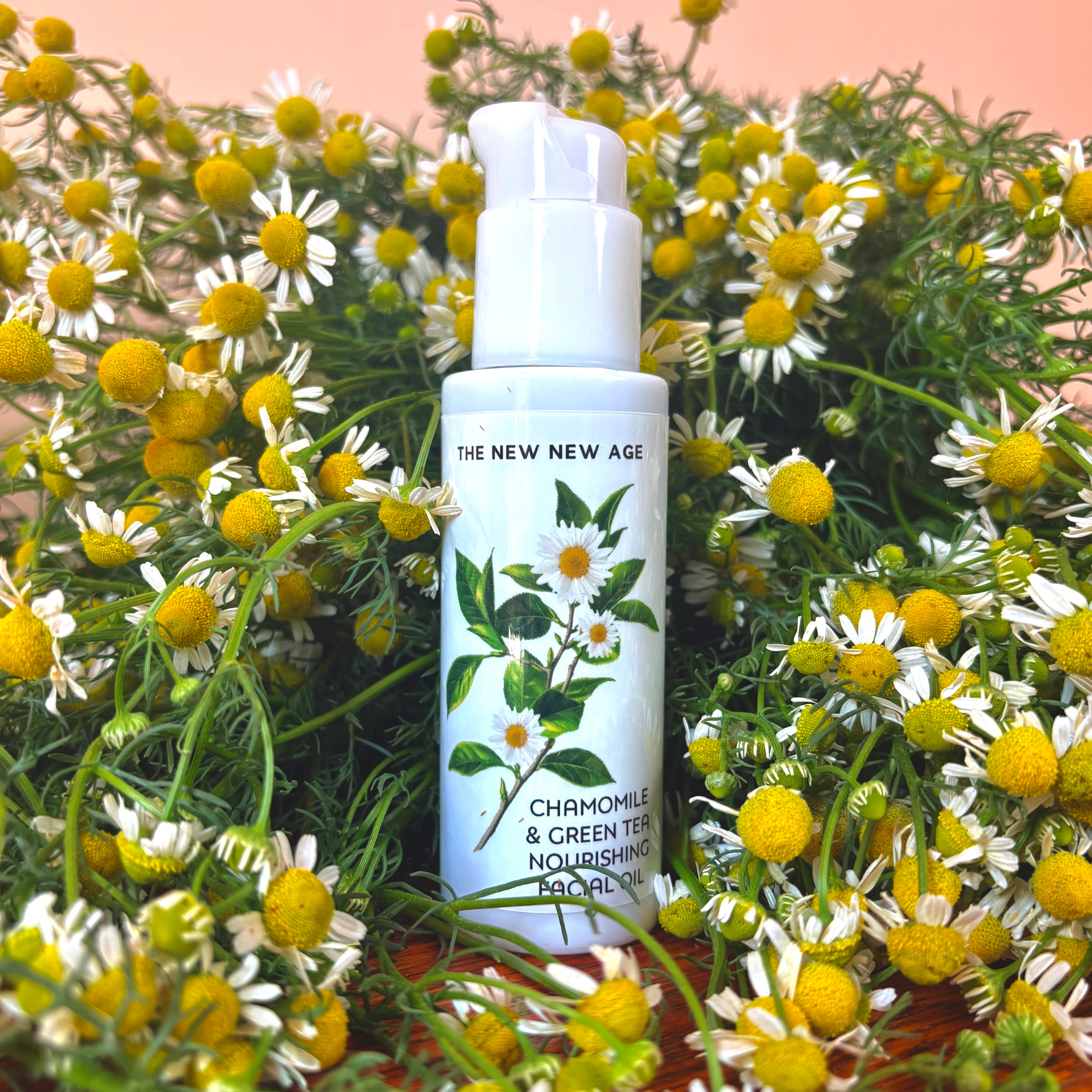 Chamomile and green tea nourishing facial oil by The New New Age