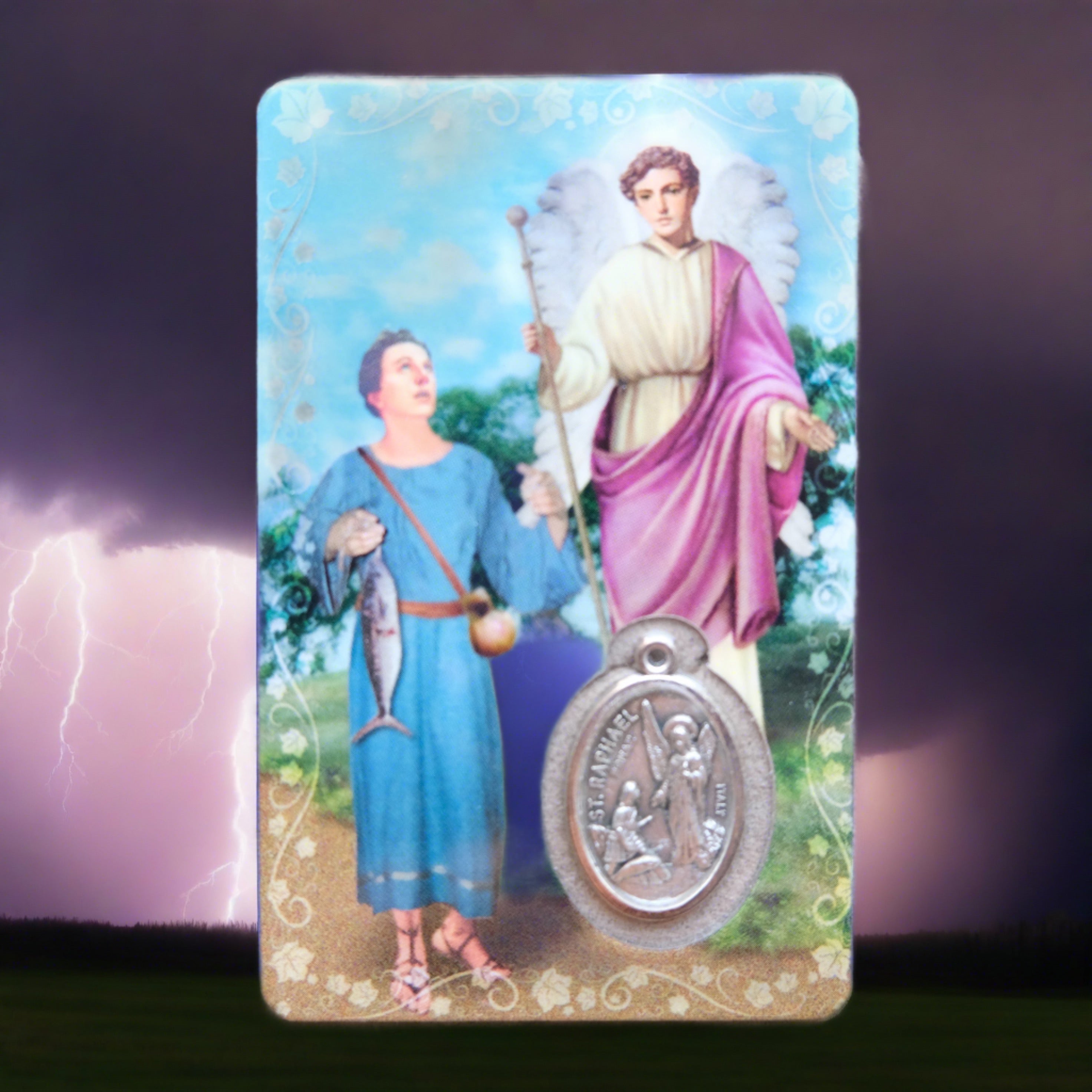 Saint Rapheal prayer card