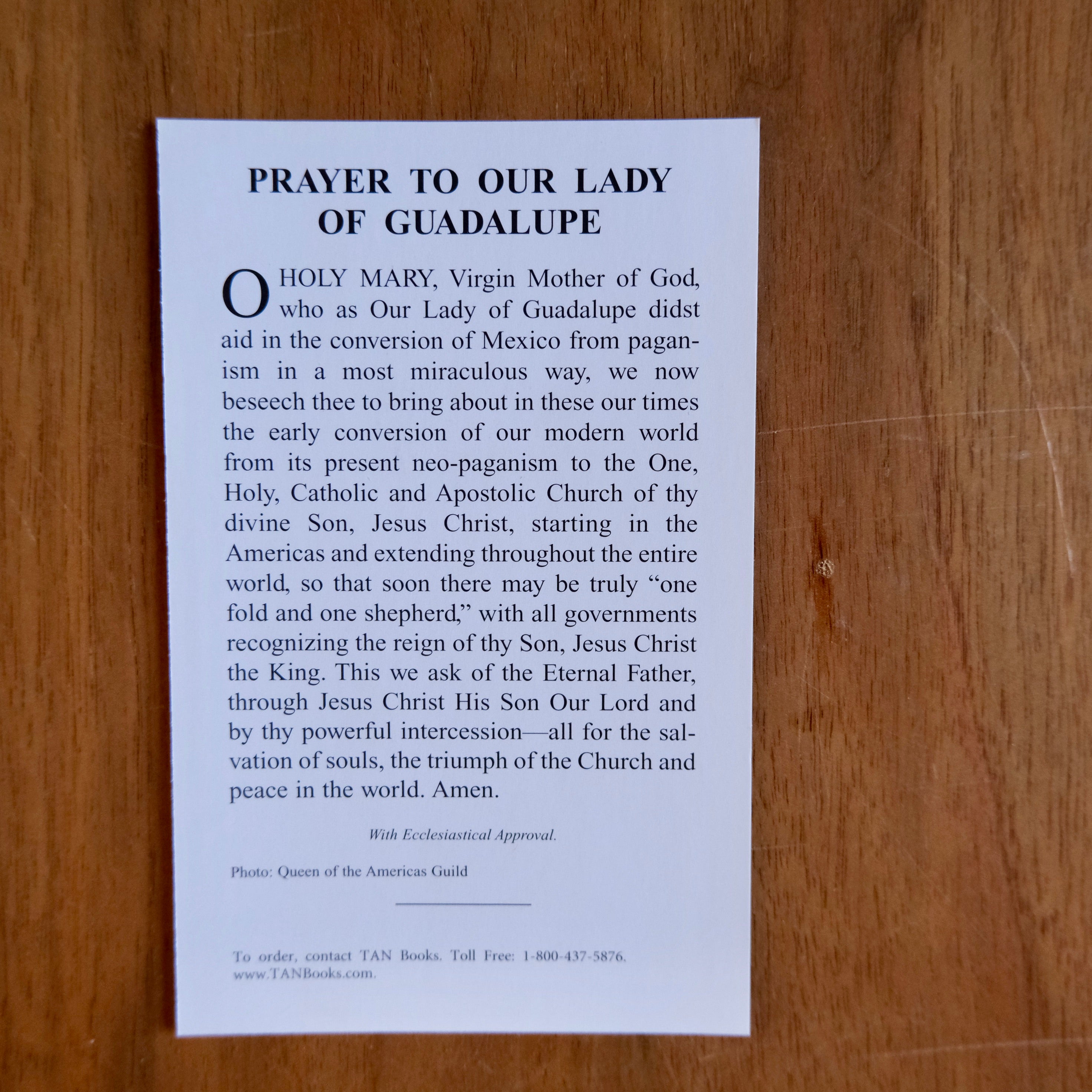 Prayer to Our Lady of Guadalupe