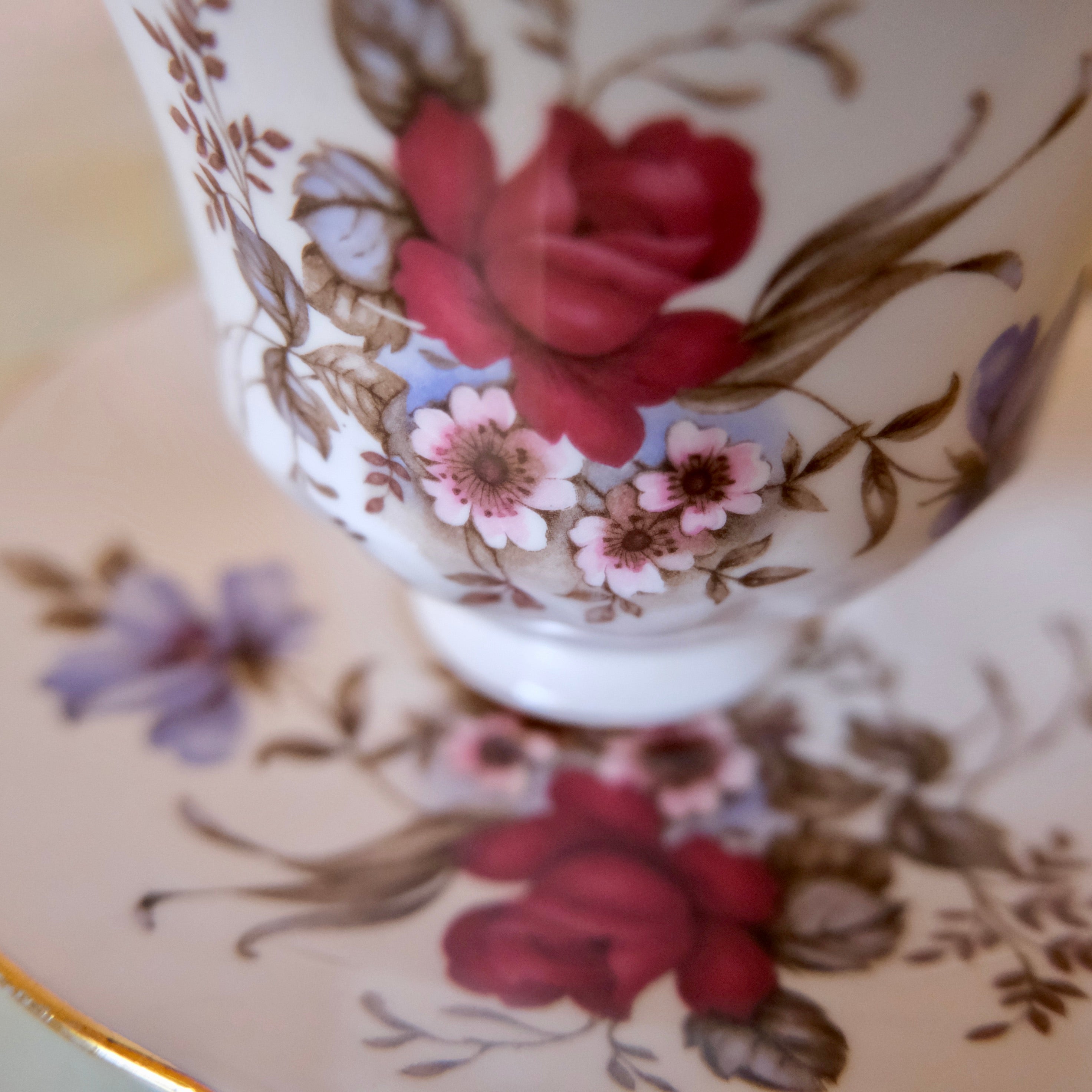 Queen Anne Bone China Tea Cup and Saucer