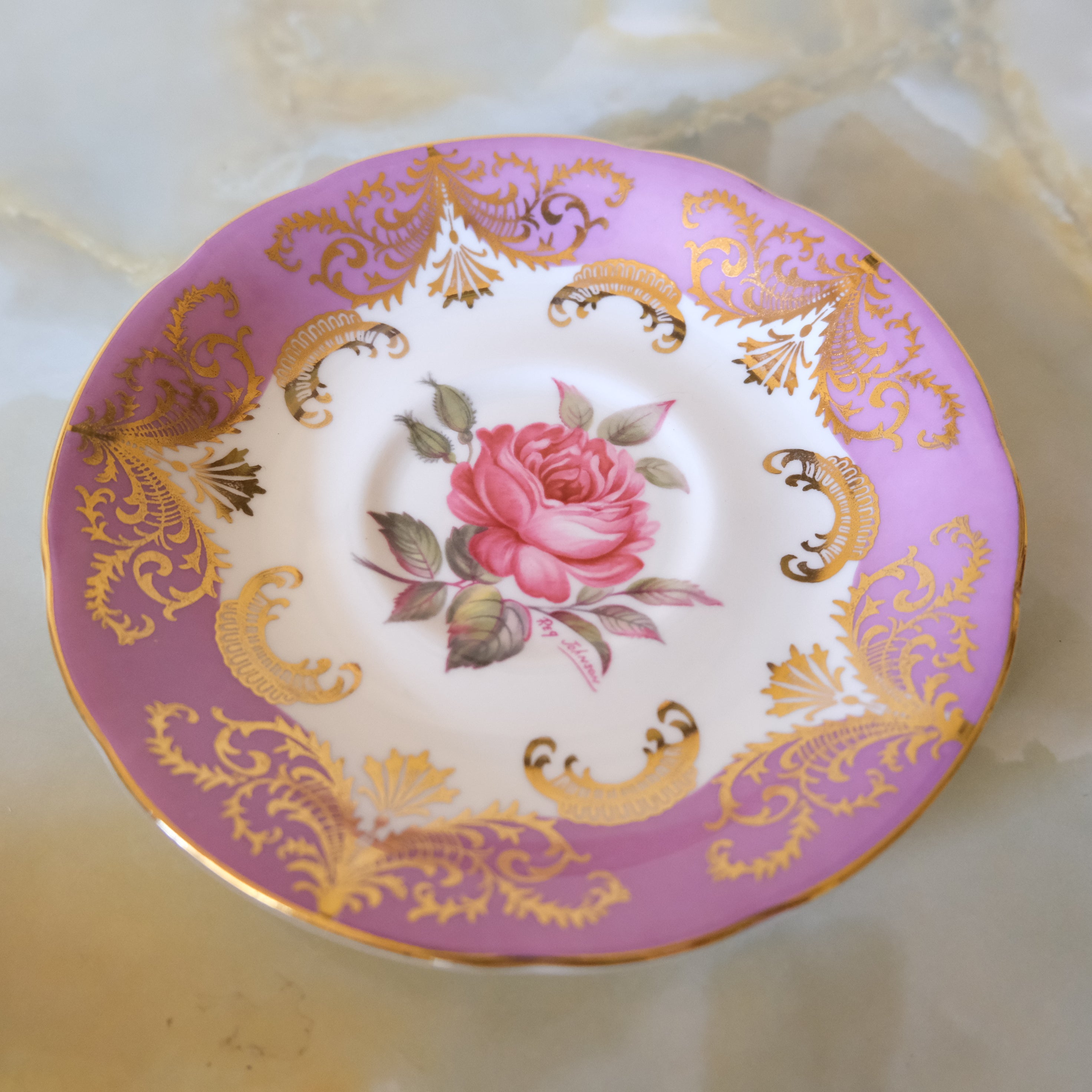 Paragon Bone China Tea Cup and Saucer: Antique Rose
