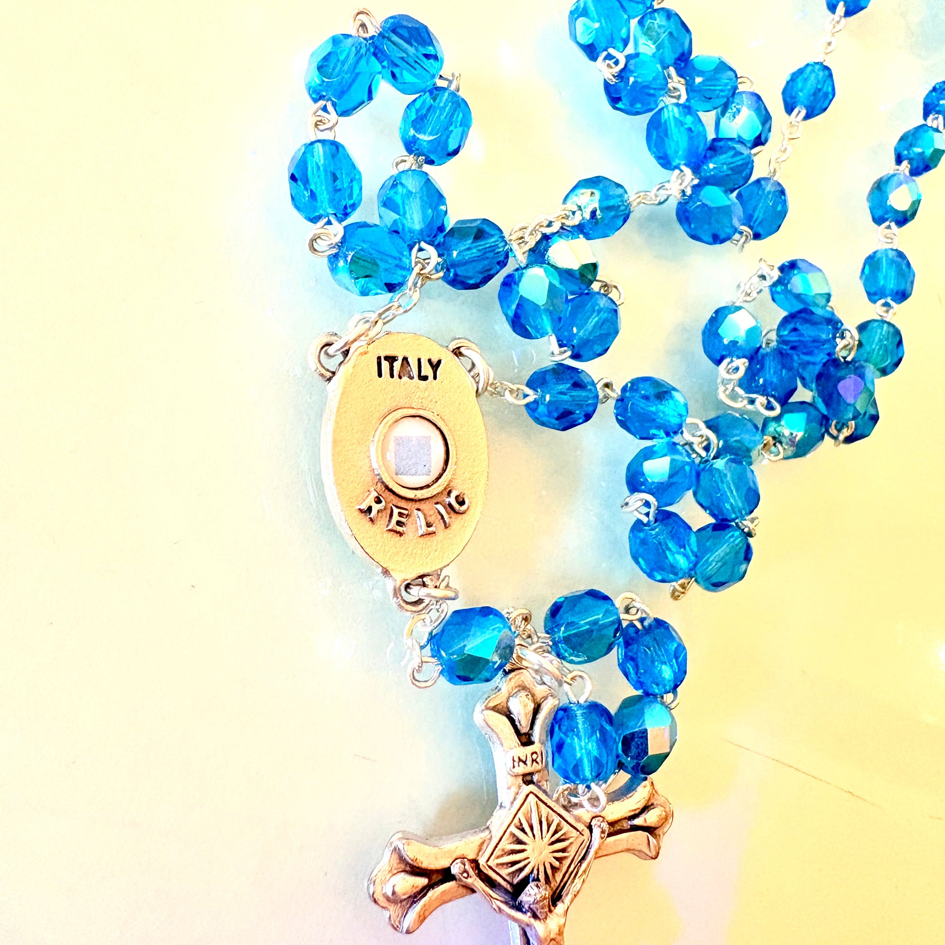 OUR LADY OF LOURDES ROSARY TOUCHED TO THE GROTTO