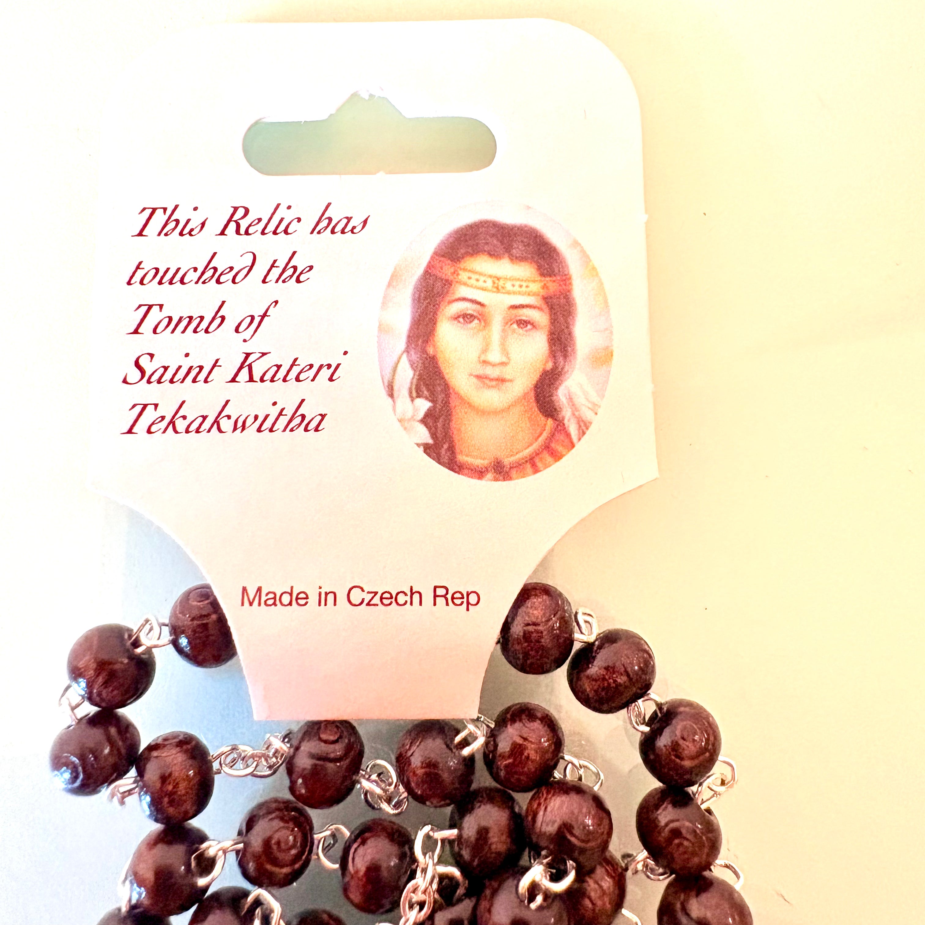 ROSARY TOUCHED TO THE TOMB OF SAINT KATERI TEKAKWITHA