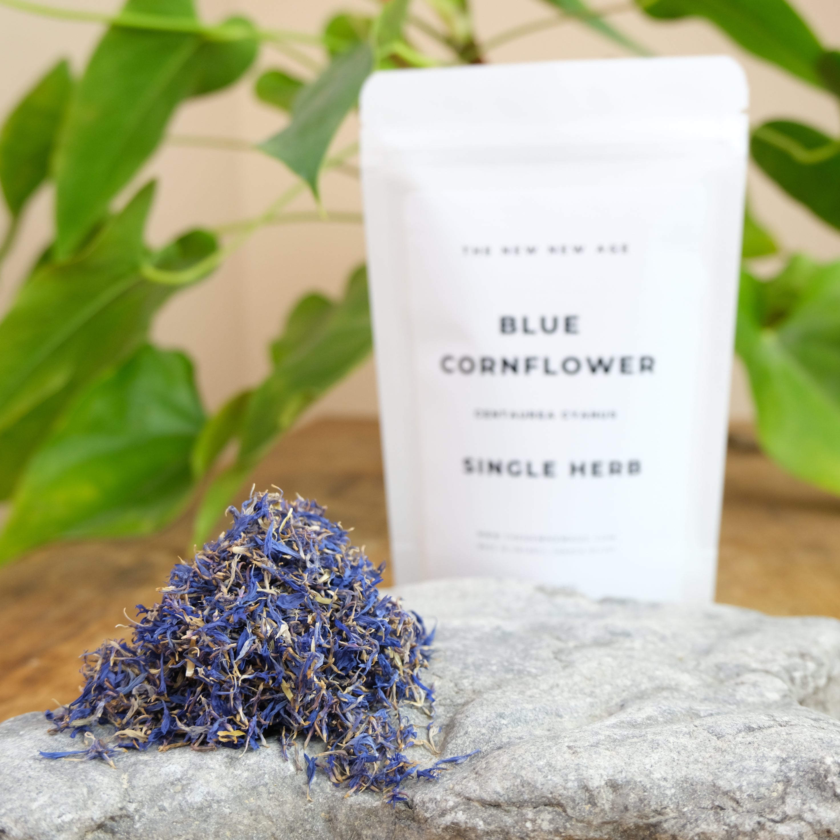 A bag of Blue Cornflower from The New New Age Herb Farm