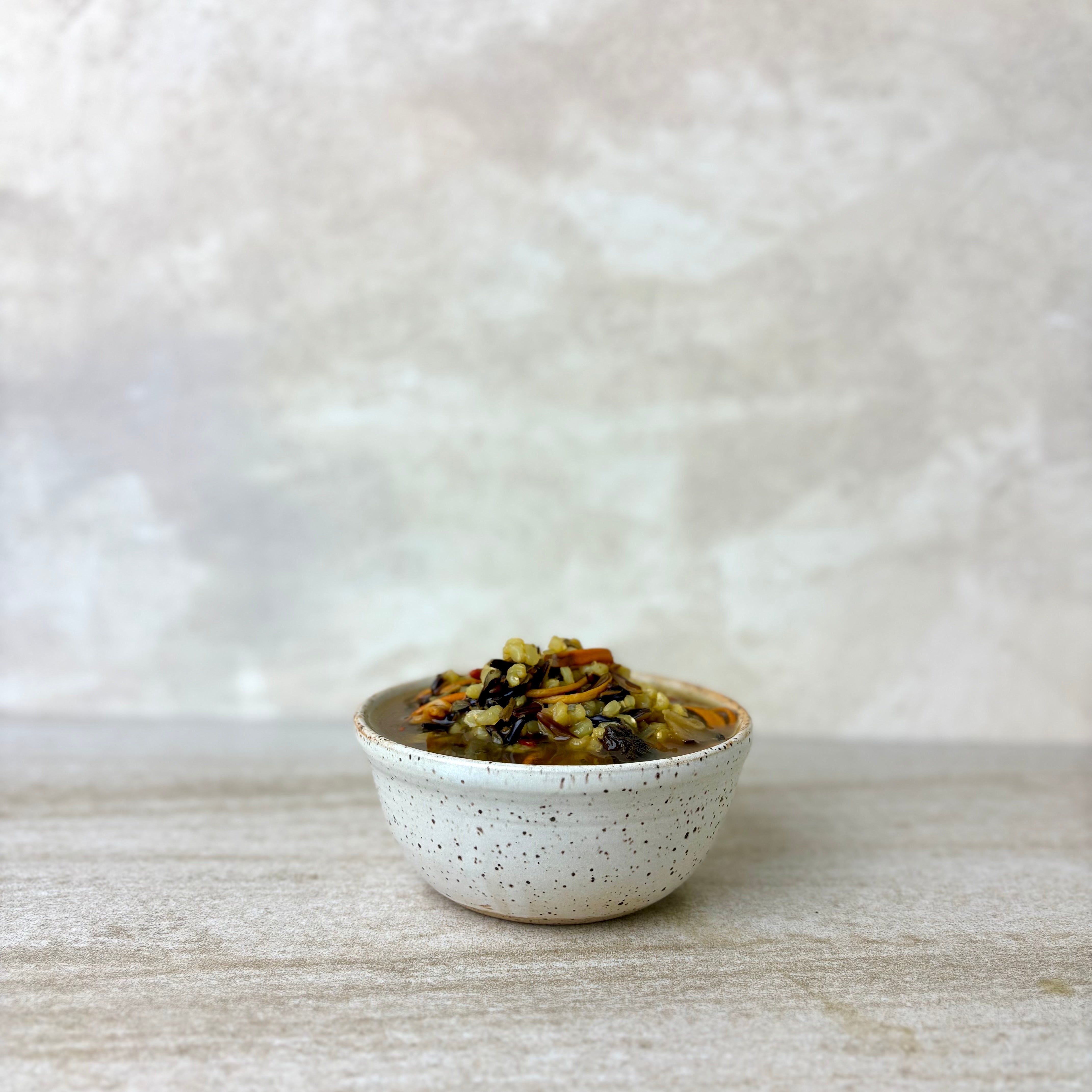 BENEDICTINE SOUP: WILD RICE AND MUSHROOMS