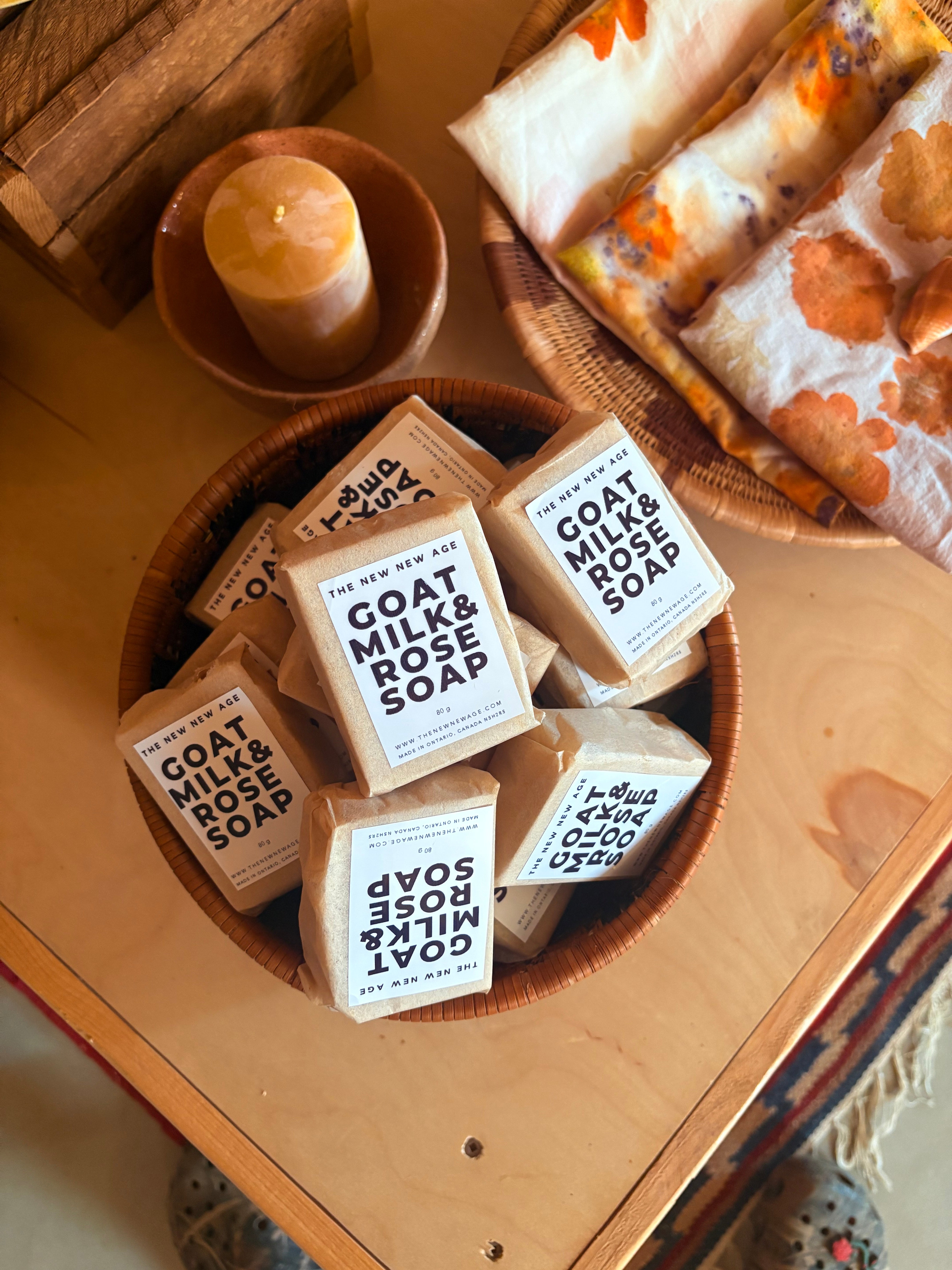 GOAT milk and rose soap by The New New Age