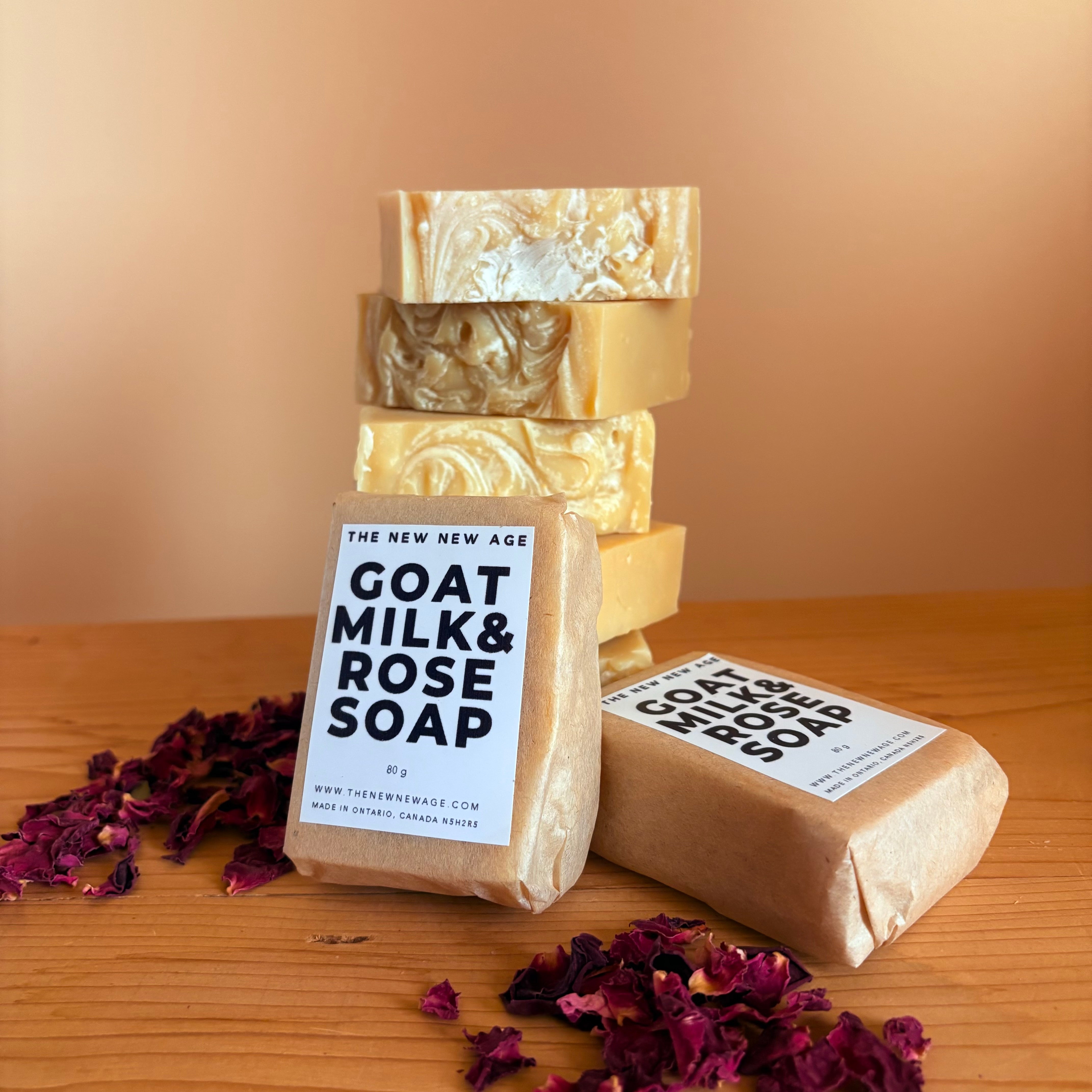 GOAT milk and rose soap by The New New Age