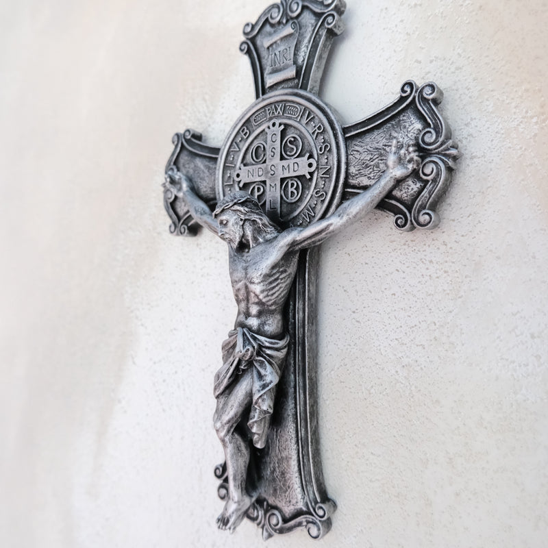 St Benedict's Cross in silver by The New New Age