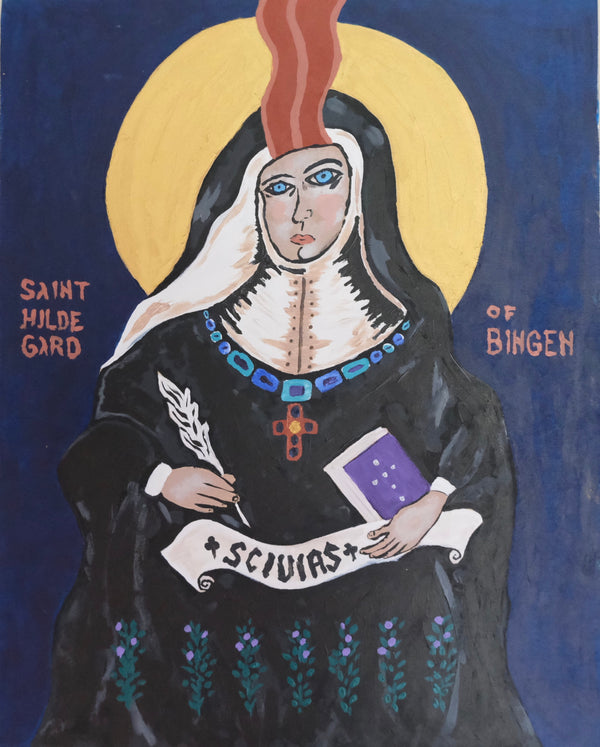 Saint Hildegard Painting