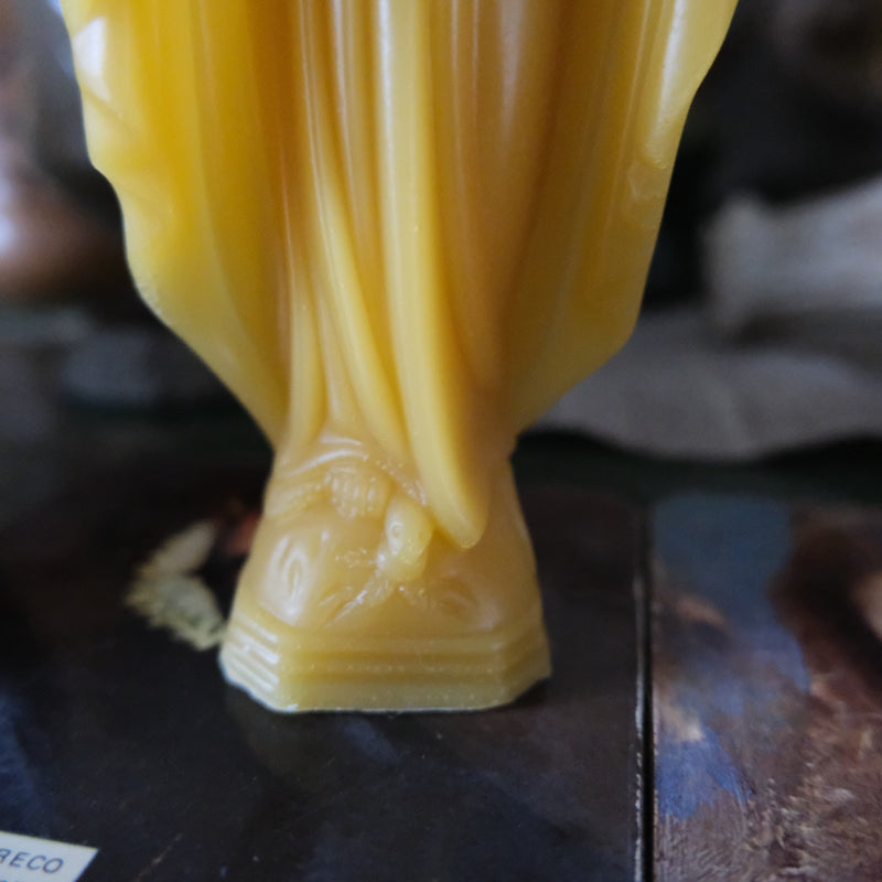 Blessed Virgin Mary Beeswax Candle/ Statue