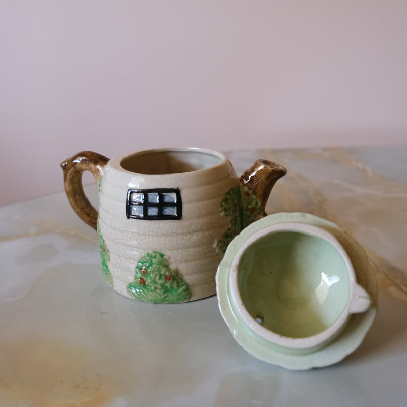 Vintage Ceramic Cottagecore Teapot from Japan