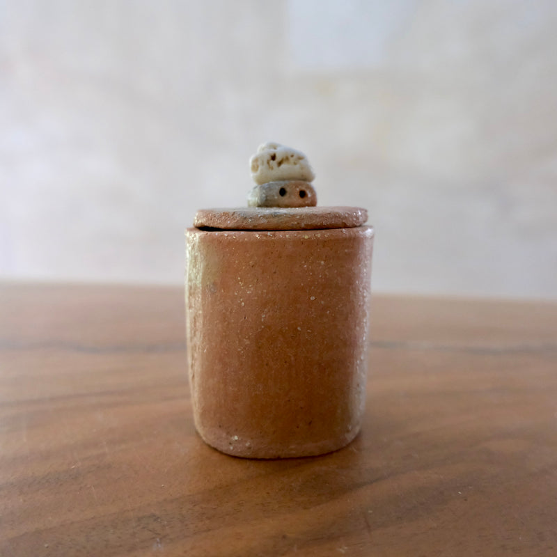 Pit Fired Earthenware Tea Caddy