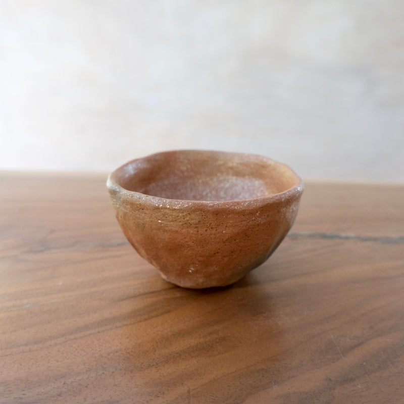 Pit fired micaceous clay earthenware tea bowl by The New New Age.