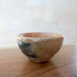 Pit fired micaceous clay earthenware tea bowl by The New New Age.