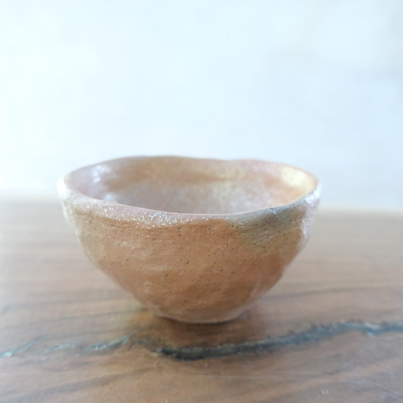 Pit fired micaceous clay earthenware tea bowl by The New New Age.