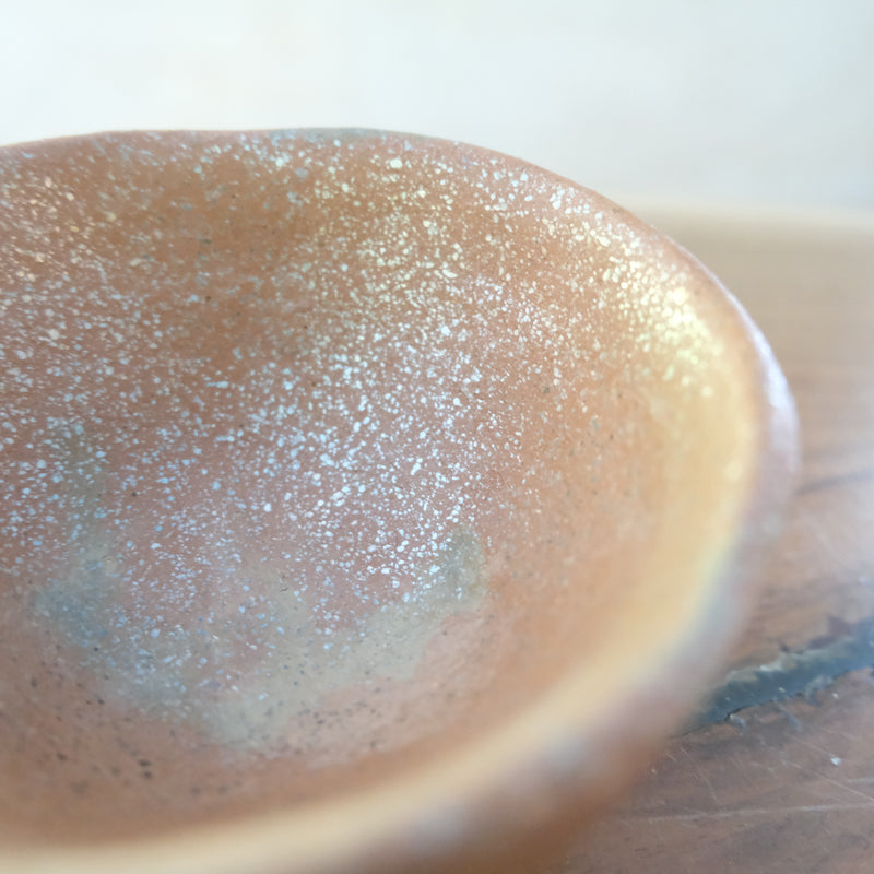 Micaceous clay earthenware tea bowl by The New New Age