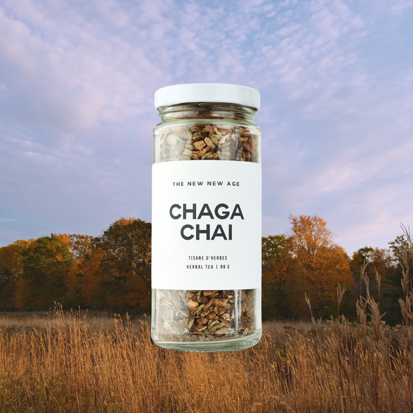 Chaga Chai herbal tea from The New New Age Herb Farm
