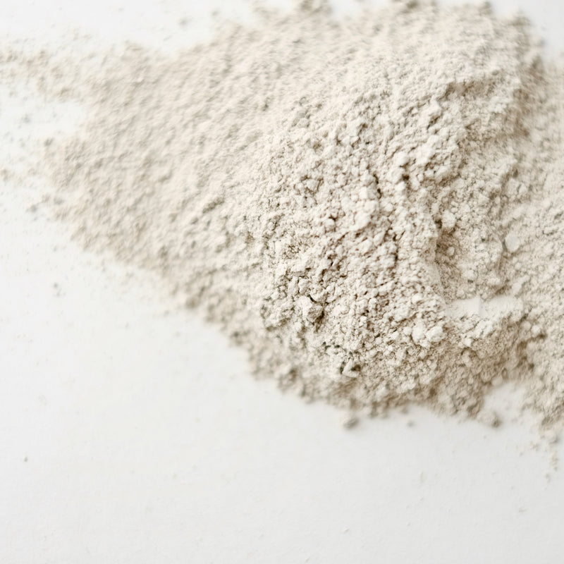 A close up the Cosmetic Clay face mask powder.