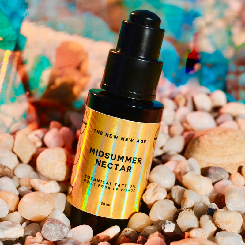 MIDSUMMER NECTAR, BOTANICAL FACE OIL, NATURAL SKIN CARE, ORGANIC SKIN CARE, MADE BY THE NEW NEW AGE
