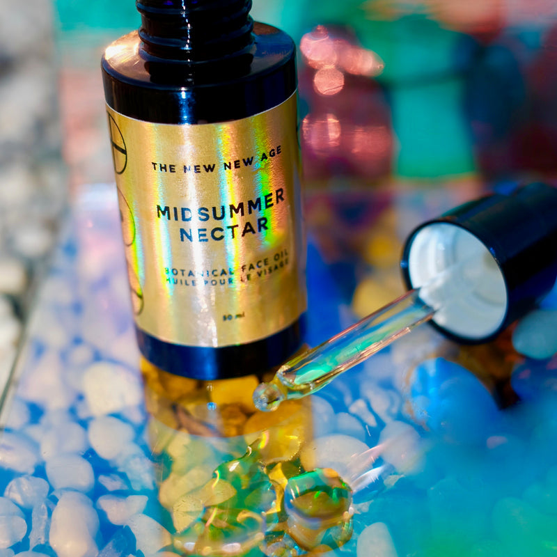 MIDSUMMER NECTAR, BOTANICAL FACE OIL, NATURAL SKIN CARE, ORGANIC SKIN CARE, MADE BY THE NEW NEW AGE