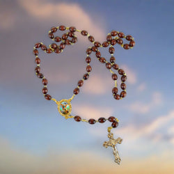 ST. MICHAEL THE ARCHANGEL WOODEN ROSARY