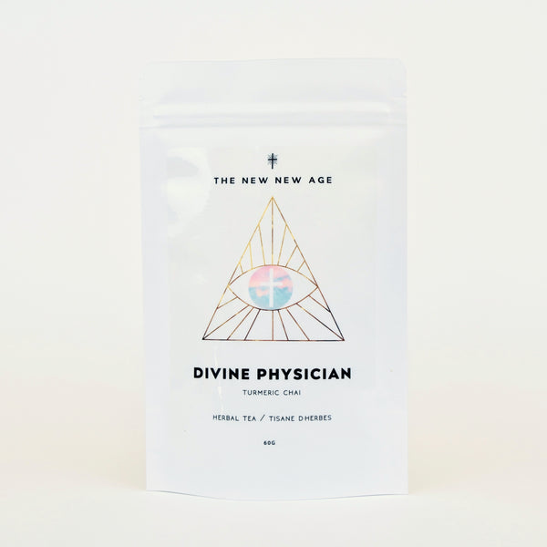 DIVINE PHYSICIAN, a turmeric chai herbal tea blend.